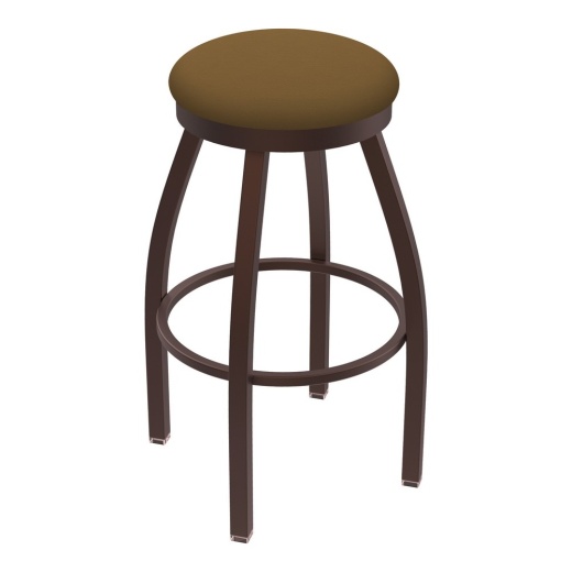 802 Misha Swivel Stool With Bronze Finish And Canter Saddle Seat