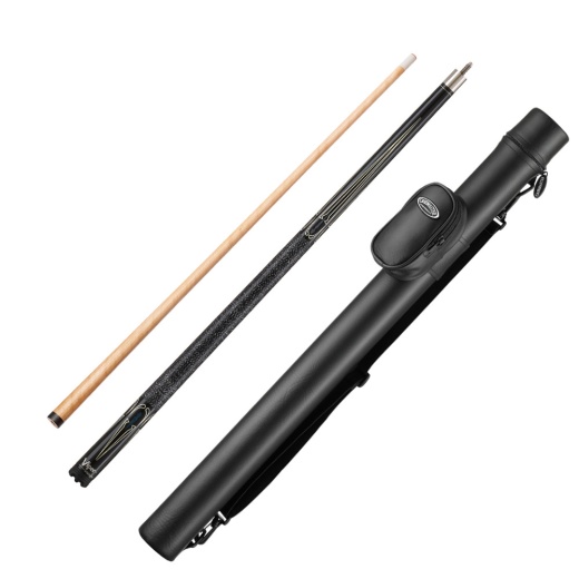 Viper Sinister Series Cue With Black/White Design And Casemaster Qvault Supreme Black Cue Case
