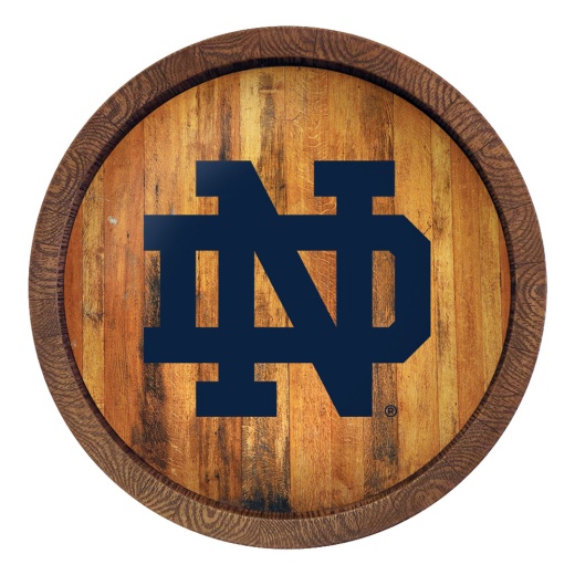 Notre Dame Fighting Irish: "Faux" Barrel Top Sign