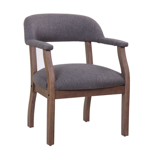 Boss Modern Captain's Chair In Slate Grade Commercial Grade Linen