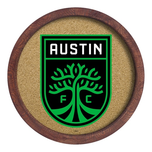 Austin F.C.: "Faux" Barrel Framed Cork Board