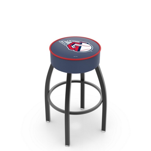 L8b1 Cleveland Guardians Swivel Stool With Black Wrinkle Finish By Hbs