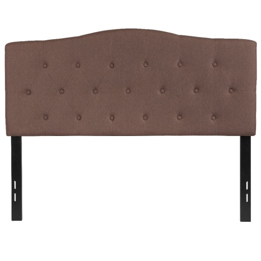 Cambridge Tufted Upholstered Full Size Headboard In Camel Fabric