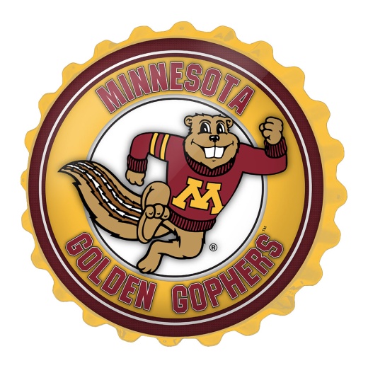 Minnesota Golden Gophers: Goldy Bottle Cap Wall Sign