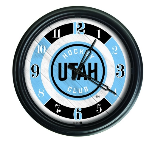 Utah Hockey Club Indoor/Outdoor Led Wall Clock By Holland Bar Stool Co