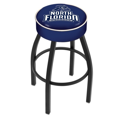 L8b1 4" North Florida Cushion Seat With Black Wrinkle Base Swivel Bar Stool By Holland Bar Stool Company