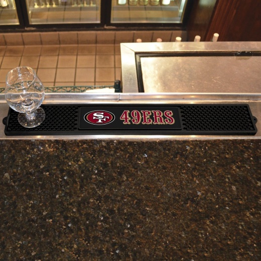San Francisco 49Ers Bar Drink Mat 3.25In. X 24In. Oval Sf Primary Logo & Wordmark