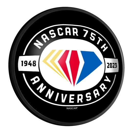 Nascar: 75Th Anniversary Round Slimline Lighted Wall Sign