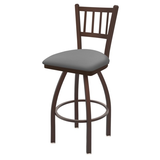 810 Contessa Swivel Stool With Bronze Finish And Canter Folkstone Grey Seat