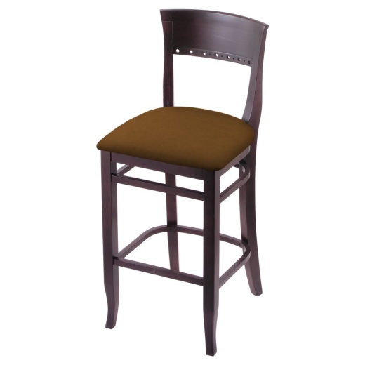 3160 30" Bar Stool With Dark Cherry Finish And Canter Thatch Seat