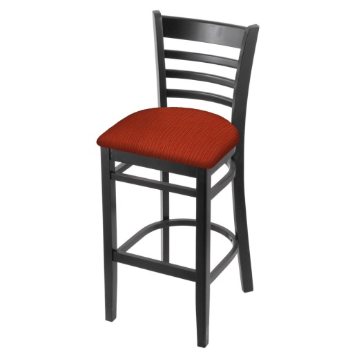 3140 Stool With Black Finish And Graph Poppy Seat
