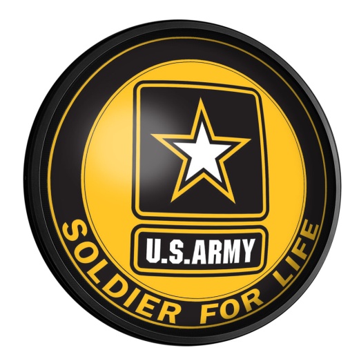 Us Army: Soldier For Life Round Slimline Lighted Wall Sign