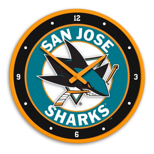 San Jose Sharks: Modern Disc Wall Clock
