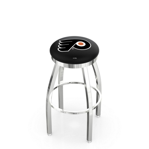 L8c2c Chrome Philadelphia Flyers Swivel Bar Stool With Accent Ring By Holland Bar Stool Company Black