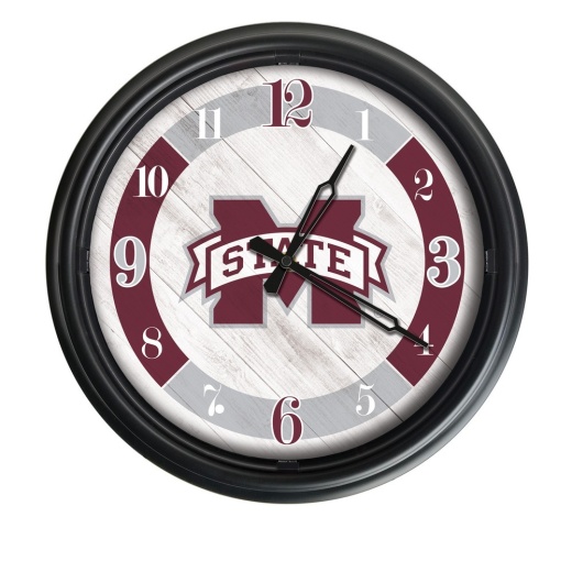 Mississippi State University Indoor/Outdoor Led Wall Clock By Holland Bar Stool Co