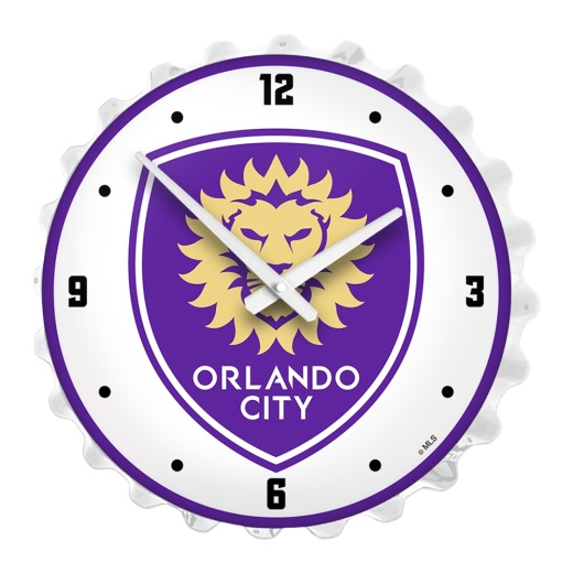 Orlando City: Bottle Cap Lighted Wall Clock