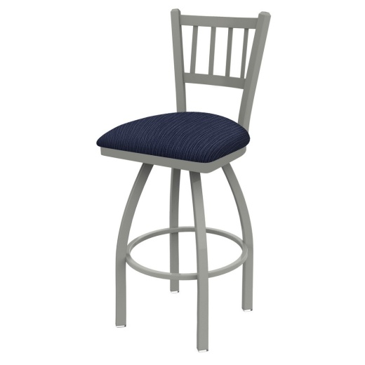 810 Contessa Swivel Stool With Anodized Nickel Finish And Graph Anchor Seat