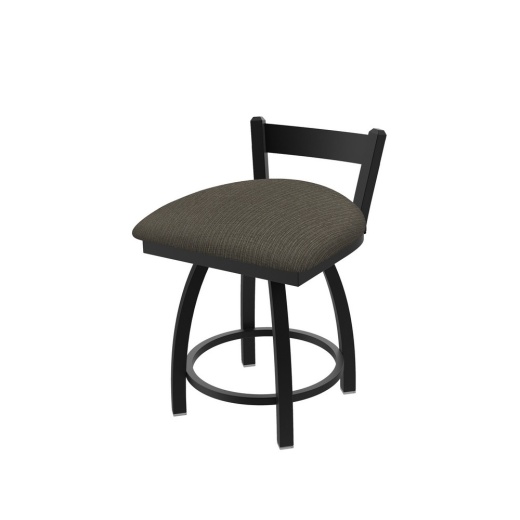 821 Catalina 18" Low Back Swivel Vanity Stool With Black Wrinkle Finish And Graph Chalice Seat