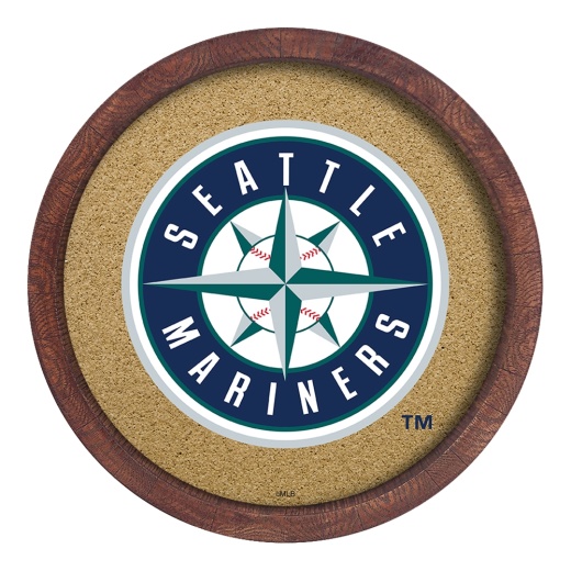 Seattle Mariners: "Faux" Barrel Framed Cork Board