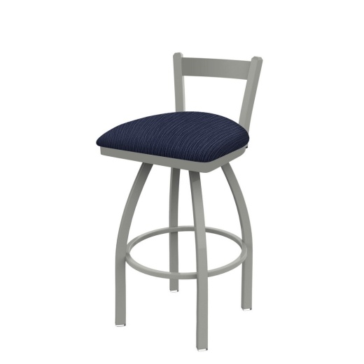 821 Catalina Low Back Swivel Stool With Anodized Nickel Finish And Graph Anchor Seat