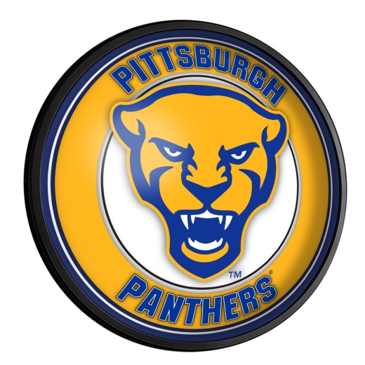 Pitt Panthers: Mascot Round Slimline Lighted Wall Sign