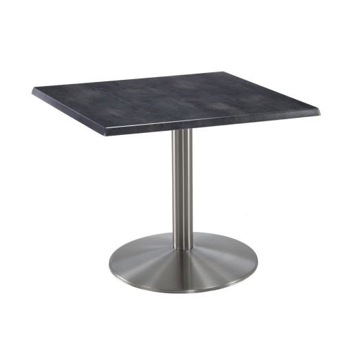 Indoor/Outdoor 30" Tall Od214 Stainless Steel Table Base With 22" Diameter Foot And 30" X 30" Square Indoor/Outdoor Top By The Holland Bar Stool Co