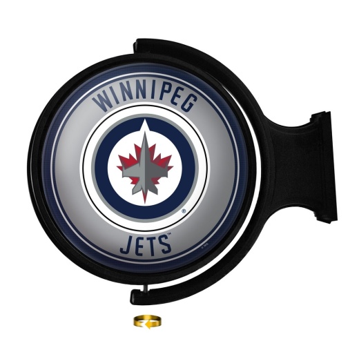 Winnipeg Jets: Original Round Illuminated Rotating Wall Sign