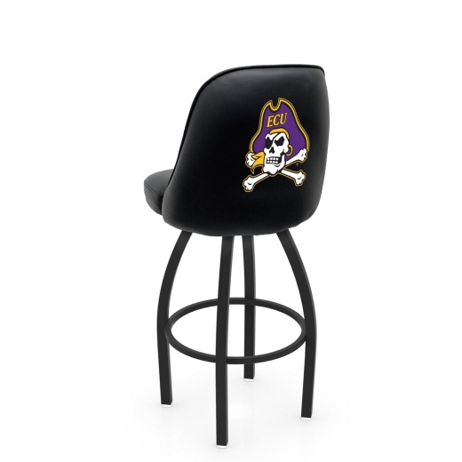 L048 Logo Grizzly East Carolina Swivel Stool With Black Wrinkle Finish By Holland Stool Co