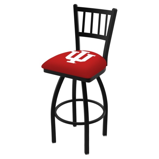 L018 Black Wrinkle Indiana Swivel Bar Stool With Jailhouse Style Back By Holland Bar Stool Co