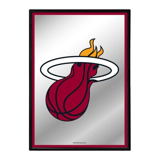 Miami Heat: Framed Mirrored Wall Sign Vertical