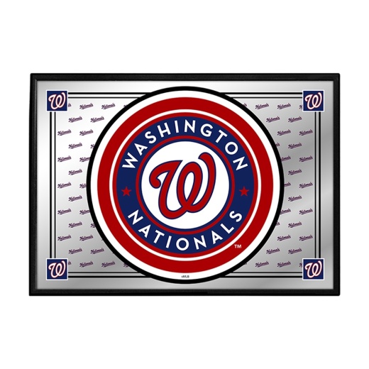 Washington Nationals: Team Spirit Framed Mirrored Wall Sign