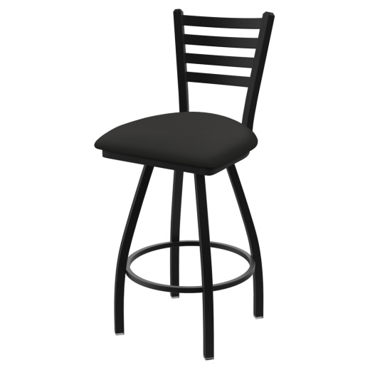 Xl 410 Jackie Swivel Stool With Black Wrinkle Finish And Canter Iron Seat