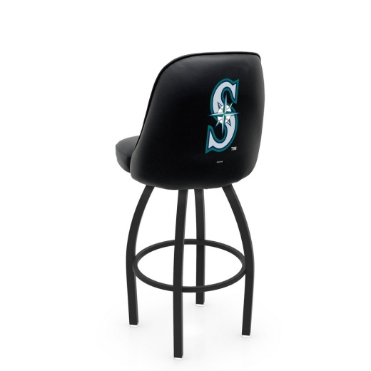 L048 Seattle Mariners Swivel Stool With Black Wrinkle Finish By Holland Stool Co