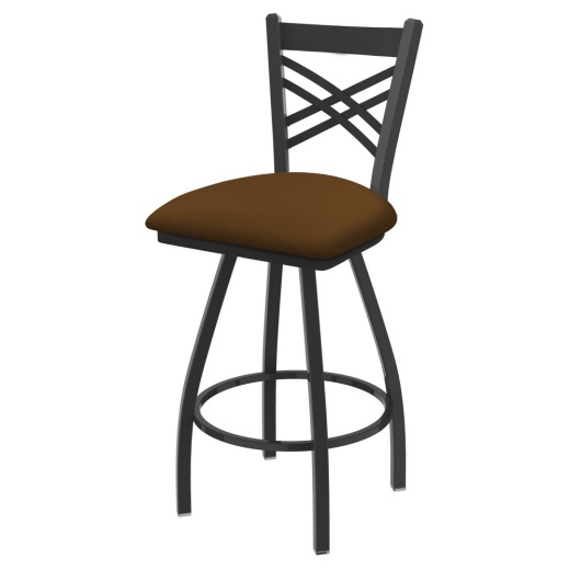 Xl 820 Catalina Swivel Stool With Pewter Finish And Canter Thatch Seat
