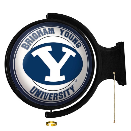 Byu Cougars: Original Round Rotating Lighted Wall Sign