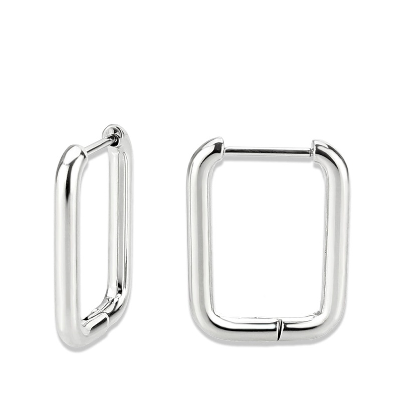 High Polished Minimalist Stainless Steel Earrings - Pair