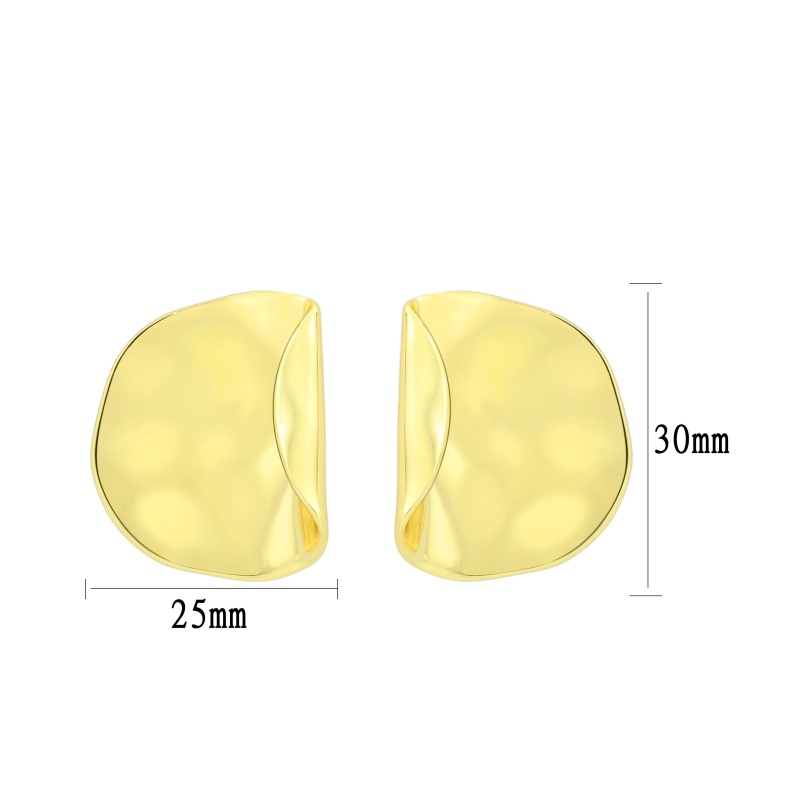 3W1760g - Flash Gold Brass Earring With Nostone In No Stone - N/a