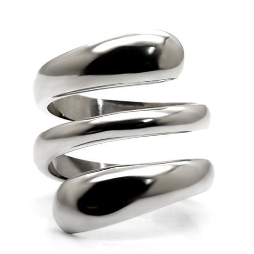 Alamode Tk037 High Polished Stainless Steel Ring - No Stone