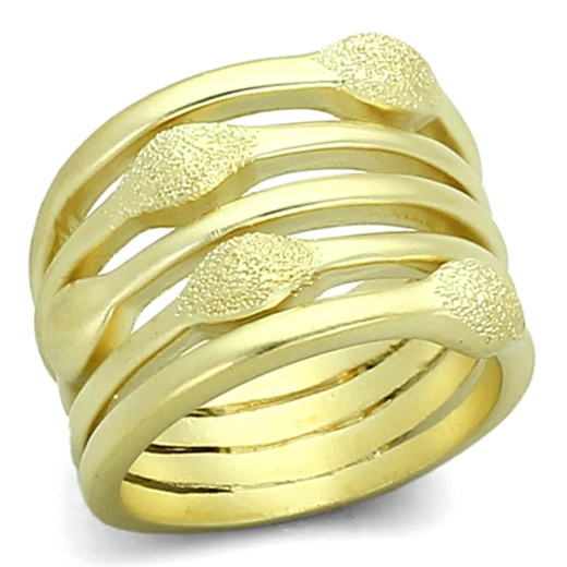Alamode Loa898 - Matte Gold Brass Ring With No Stone