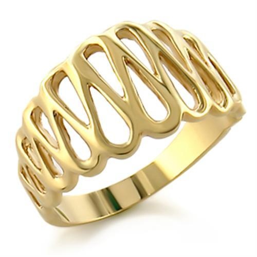 Alamode Gold Brass Ring With No Stone