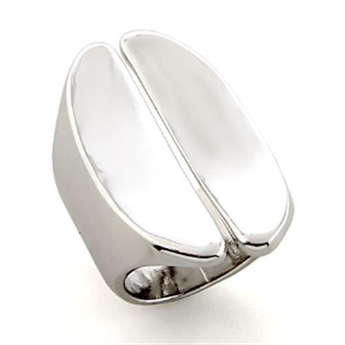 Alamode Lo207 Rhodium White Metal Ring No Stone