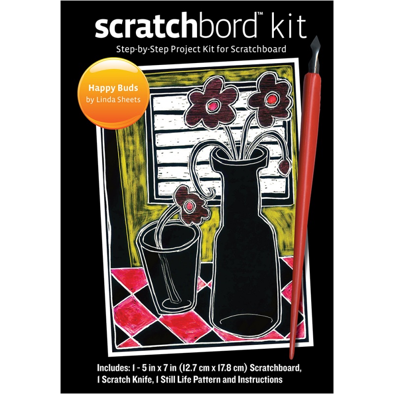 Scratchbord Project Kit Happy Buds