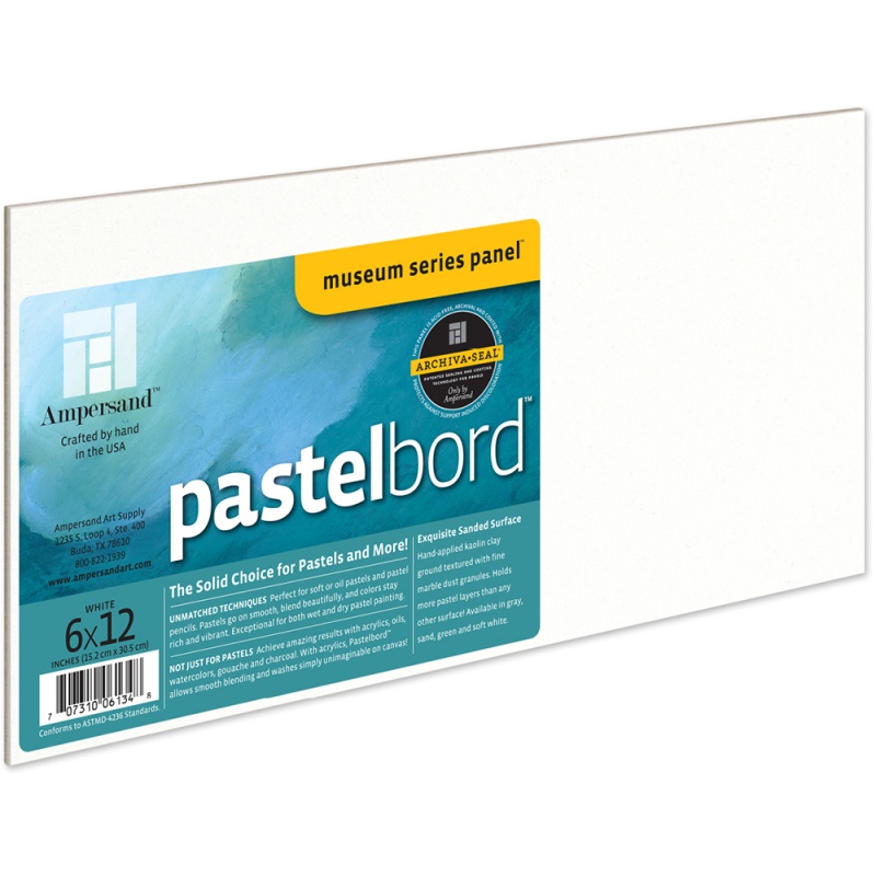 Pastelbord White 1/8" Flat 6x12