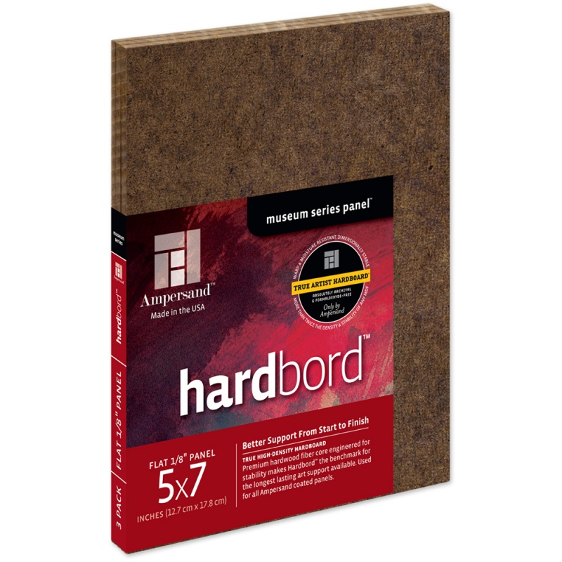 Hardbord 1/8" Flat - 3Pk 5x7