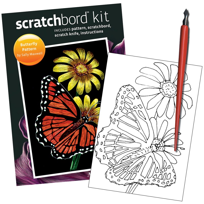 Scratchbord Kit - Butterfly