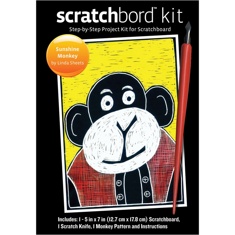 Scratchbord Kit - Sunshine Monkey