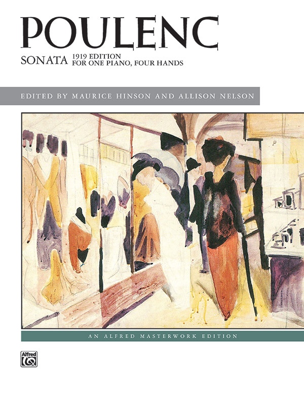 Poulenc: Sonata 1919 Edition For One Piano, Four Hands Book