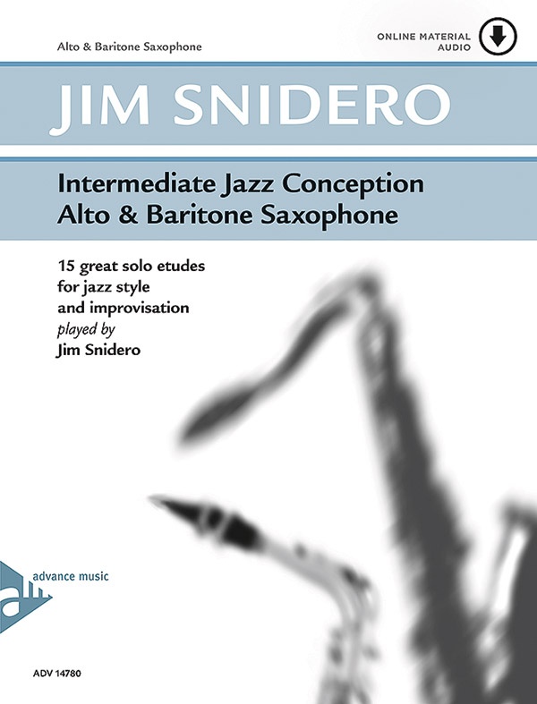 Intermediate Jazz Conception Alto & Baritone Saxophone 15 Great Solo Etudes For Jazz Style And Improvisation Book & Online Audio