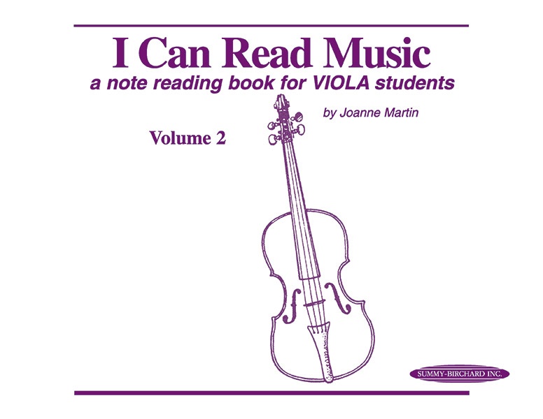I Can Read Music, Volume 2 A Note Reading Book For Viola Students Book