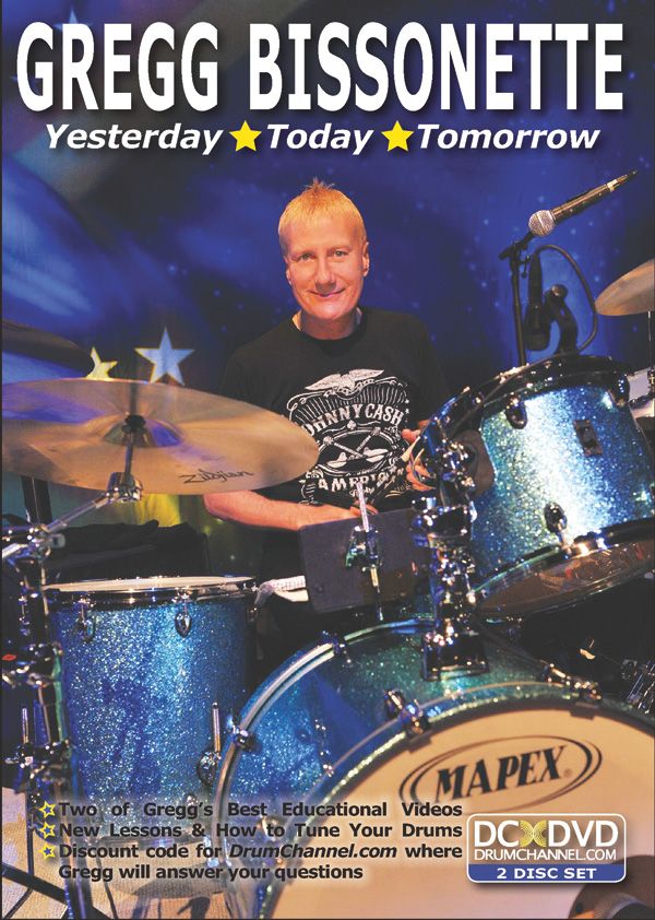 Gregg Bissonette: Yesterday, Today, Tomorrow Featuring Private Lesson And Playing, Reading, And Soloing With A Band 2 Dvds